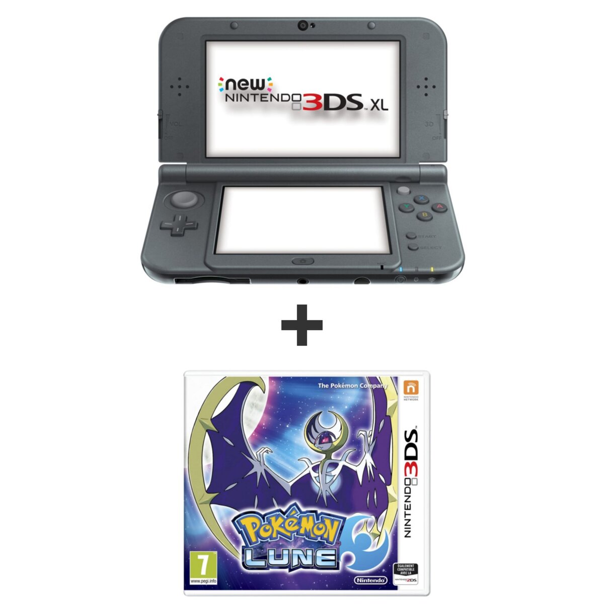 Console Nintendo New 3DS XL Black + Pokémon Lune