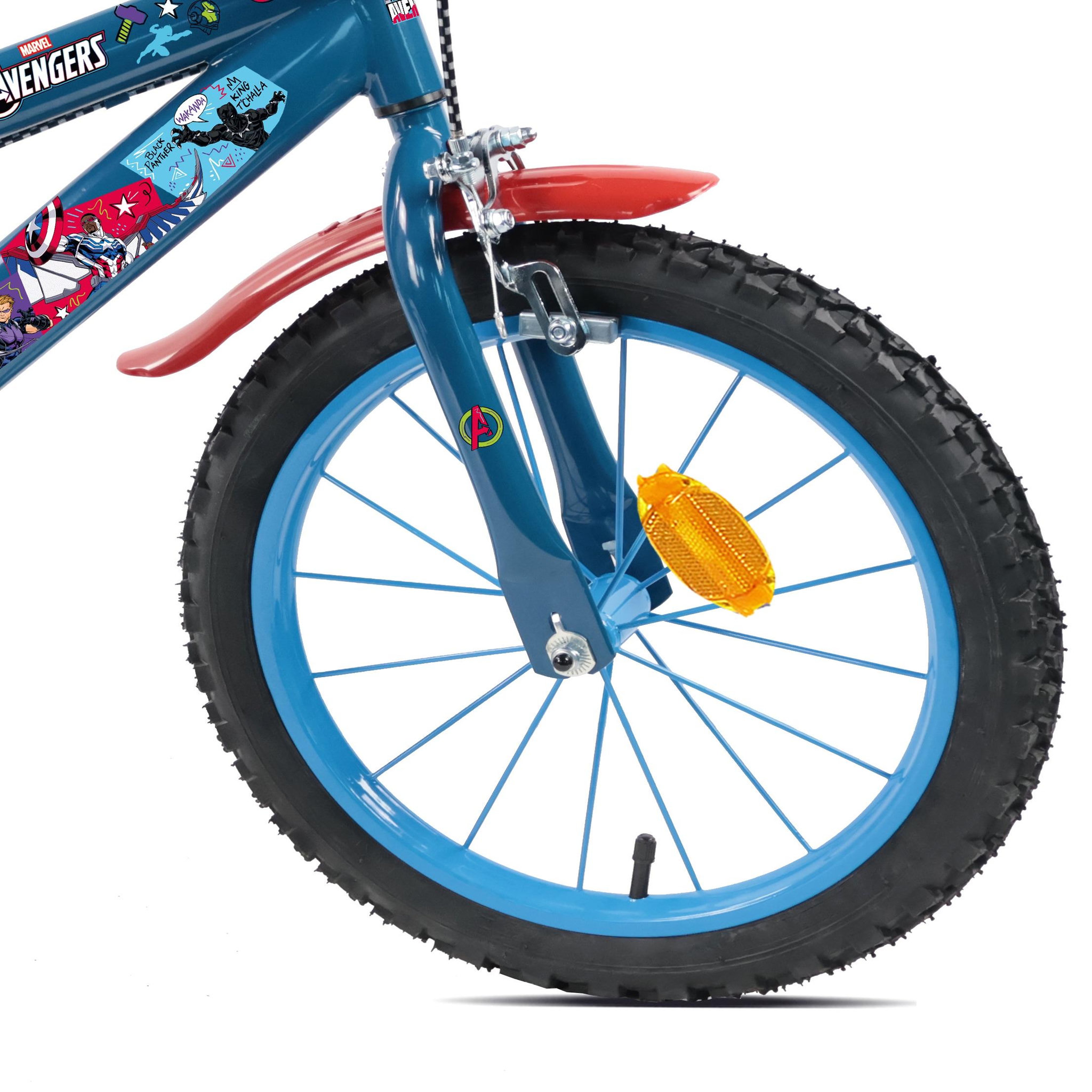 Voir la diapositive 4 : Avengers Vélo enfant 16'' AVENGERS de Marvel (100 cm à 125 cm) avec 2 freins, plaque avant décorative, stabilisateurs et bidon arrière.
