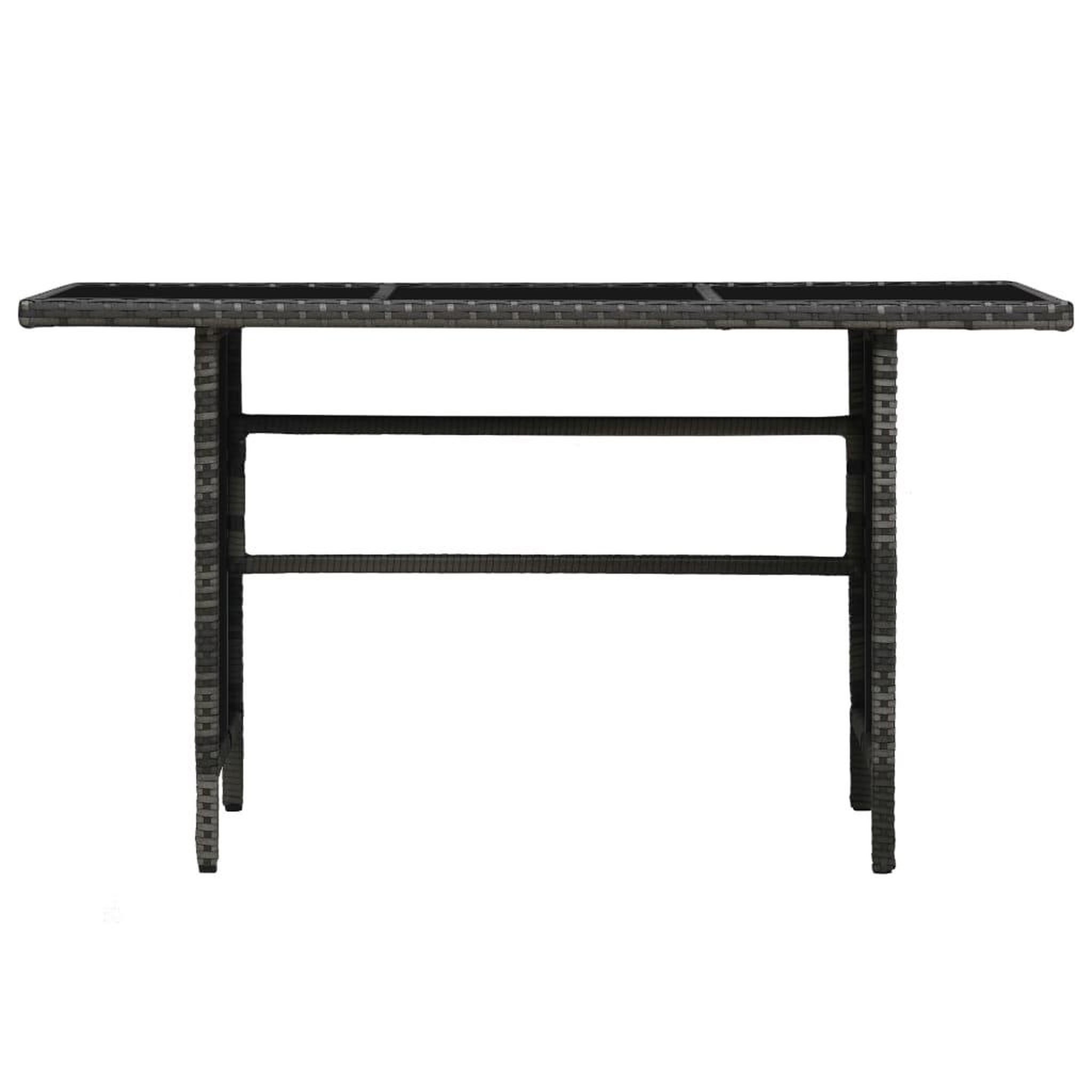 Voir la diapositive 5 : VIDAXL Salon de jardin 4 pcs avec coussins resine tressee gris