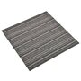 VIDAXL Dalles de tapis de sol 20 pcs 5 m^2 50x50 cm Anthracite raye