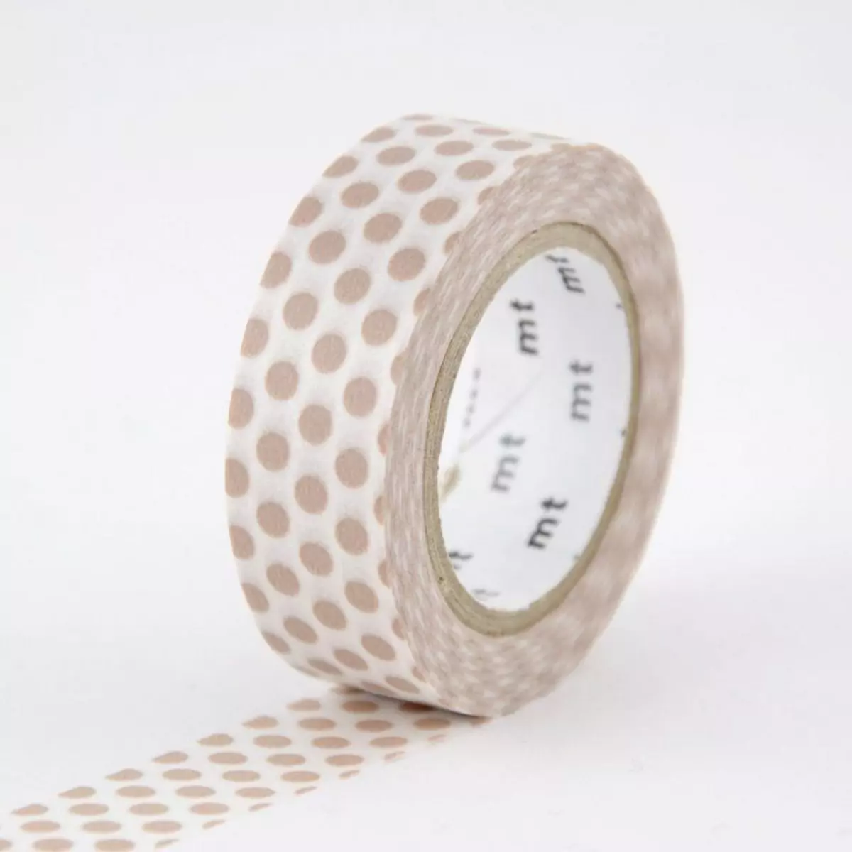 Masking Tape (MT) Masking tape à pois - Beige - 1,5 cm x 7 m