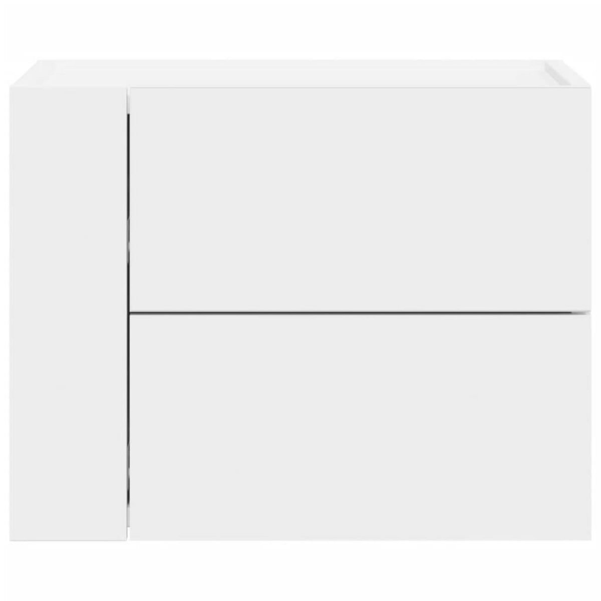 VIDAXL Tables de chevet murales 2 pcs blanc 45x30x35 cm