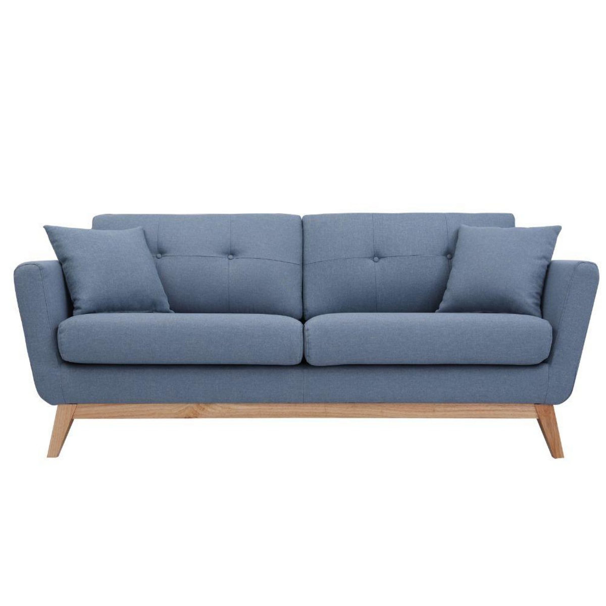 CONCEPT USINE Canapé scandinave 3 places en tissu bleu pastel HOGA