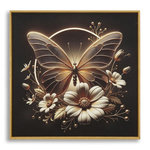 Paris Prix Tableau Imprimé à LED  Butterfly  50x50cm Multicolore