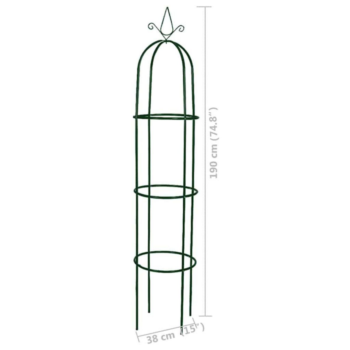 VIDAXL Arche de jardin en forme de tour 2 pcs