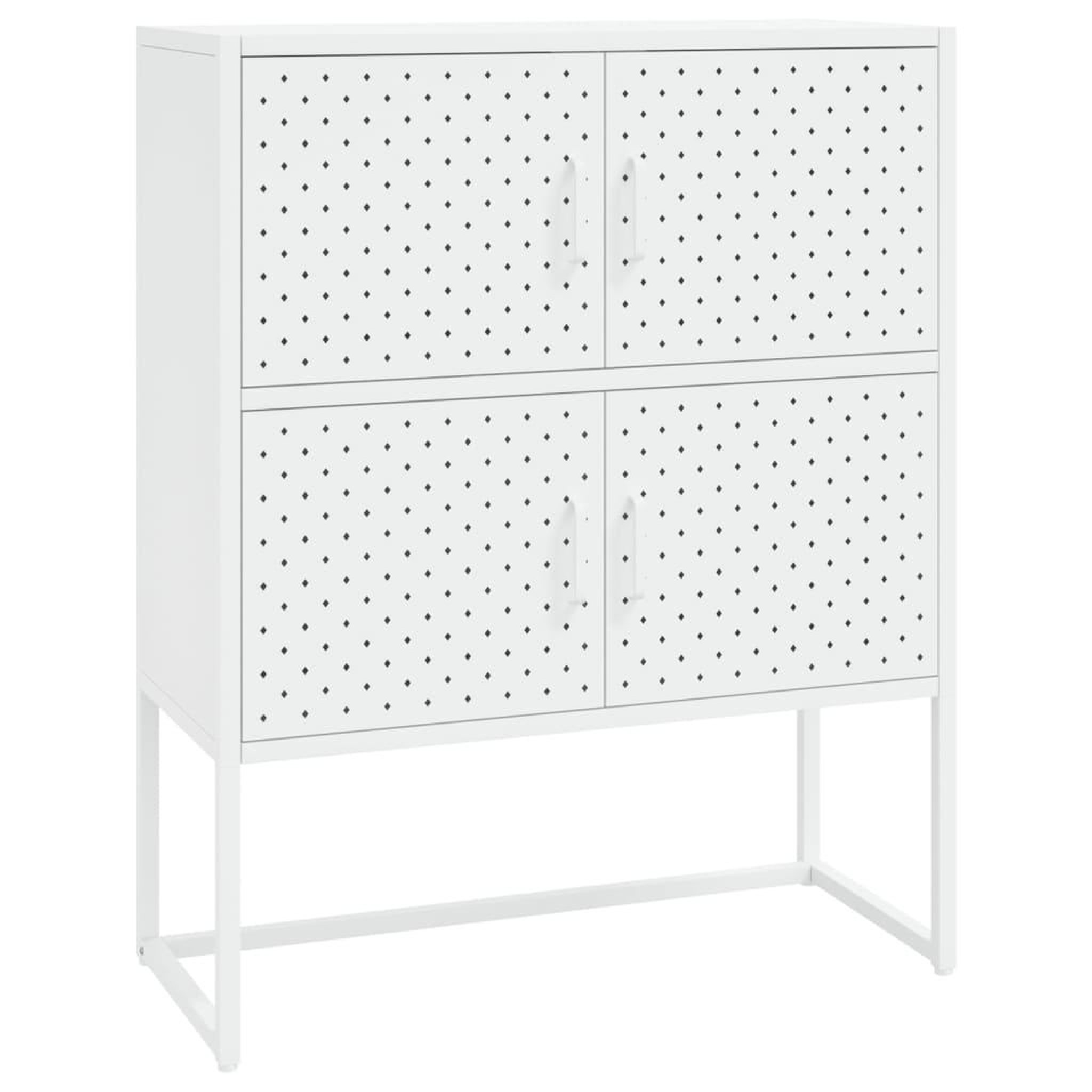 VIDAXL Buffet haut Blanc 80x35x100 cm Acier