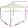 Voir la diapositive 6 : VIDAXL Tente pliable Creme 3 x 3 m