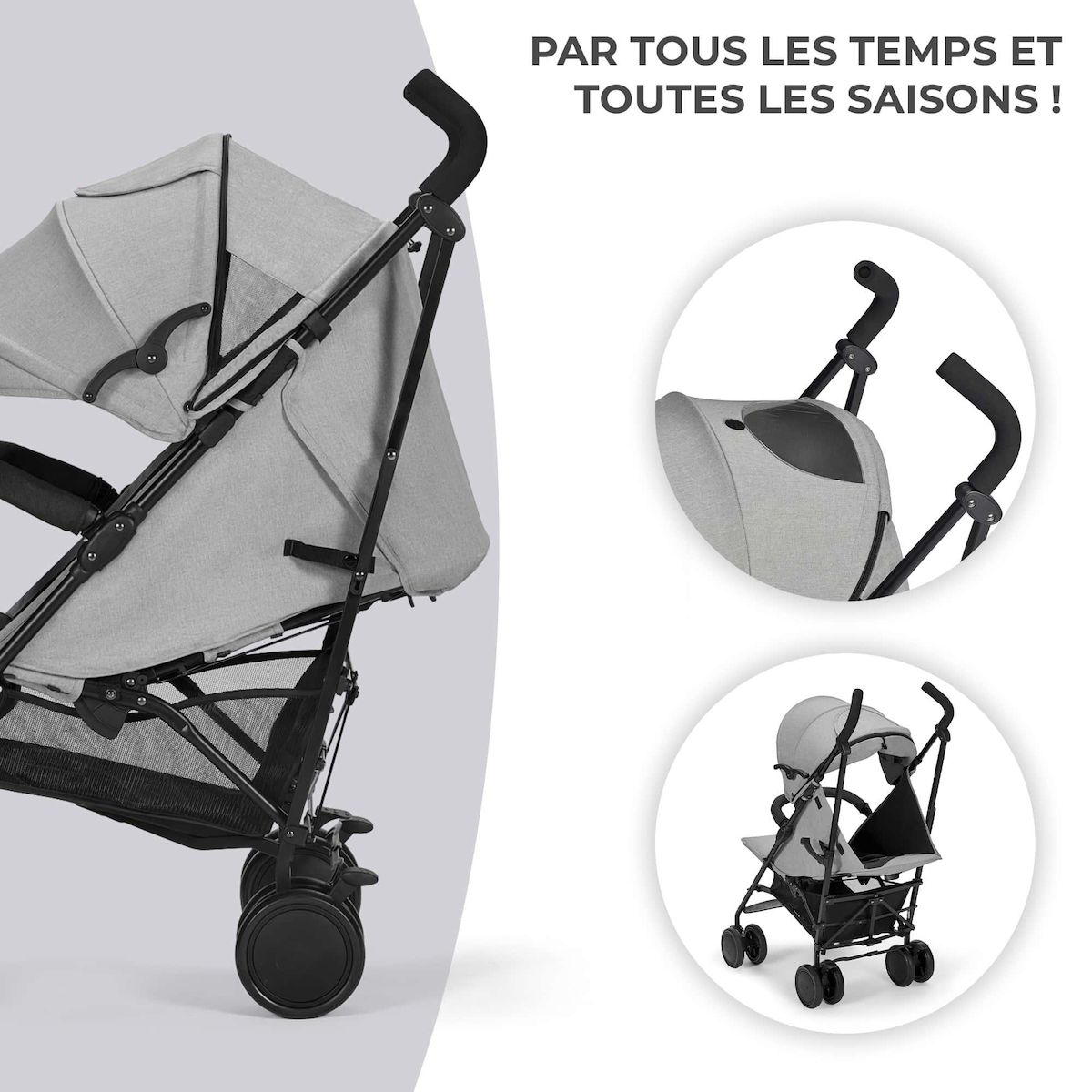 KINDERKRAFT Poussette canne compacte dossier repose reglable