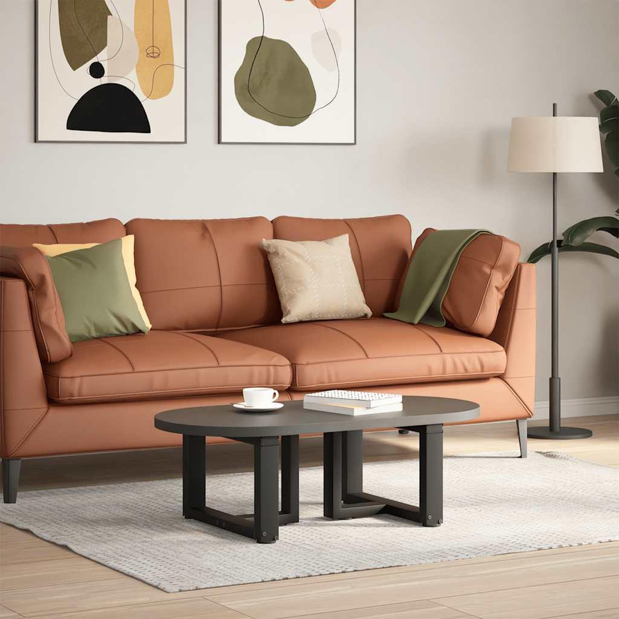 Voir la diapositive 2 : VIDAXL Pieds de table basse en forme de T 2 pcs noir 50x25x(30-31) cm