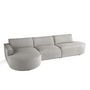 Voir la diapositive 2 : LISA DESIGN Spiaggia - canapé d'angle gauche - forme arrondie - 5 places - en velours côtelé
