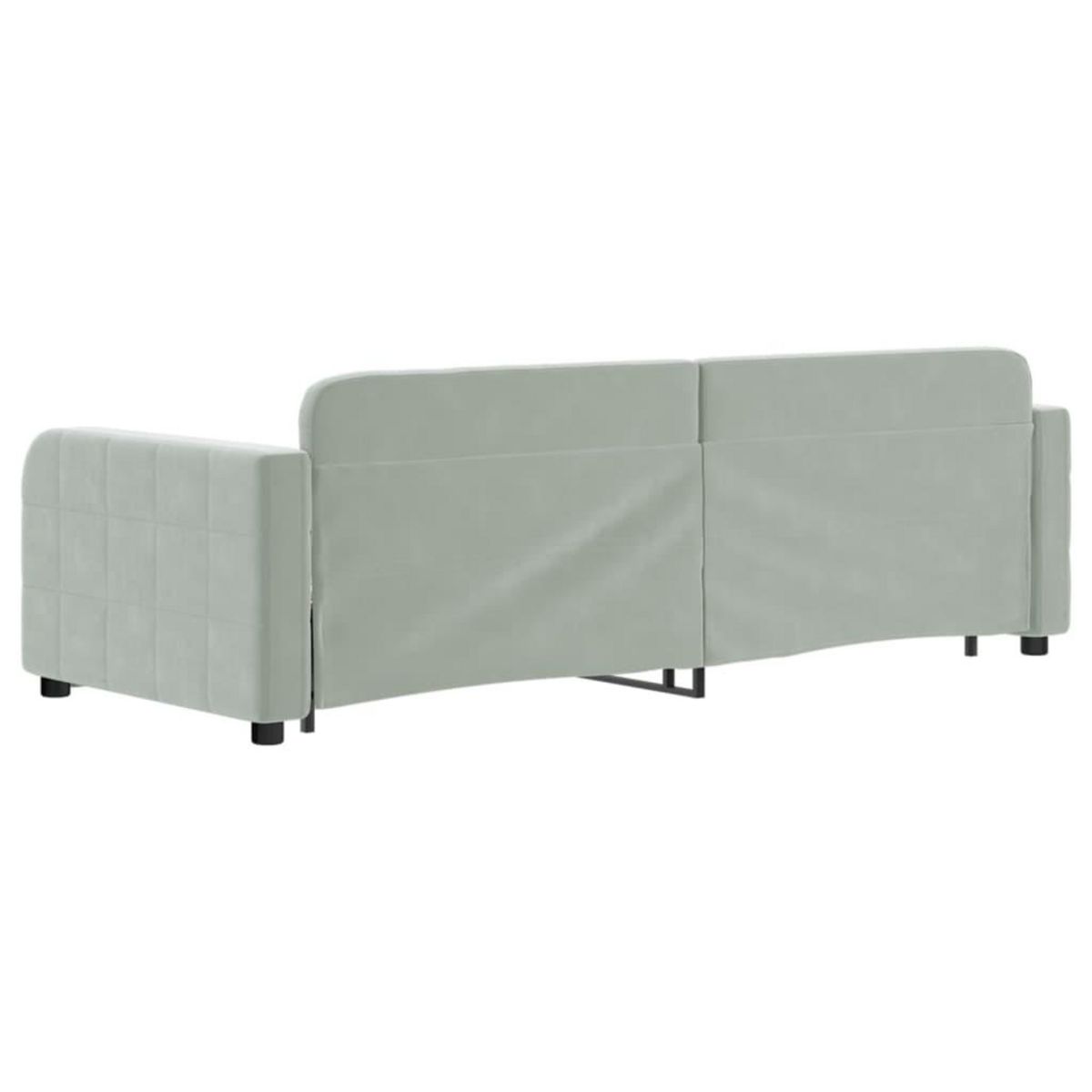 VIDAXL Lit de jour avec gigogne sans matelas gris clair 80x200 cm