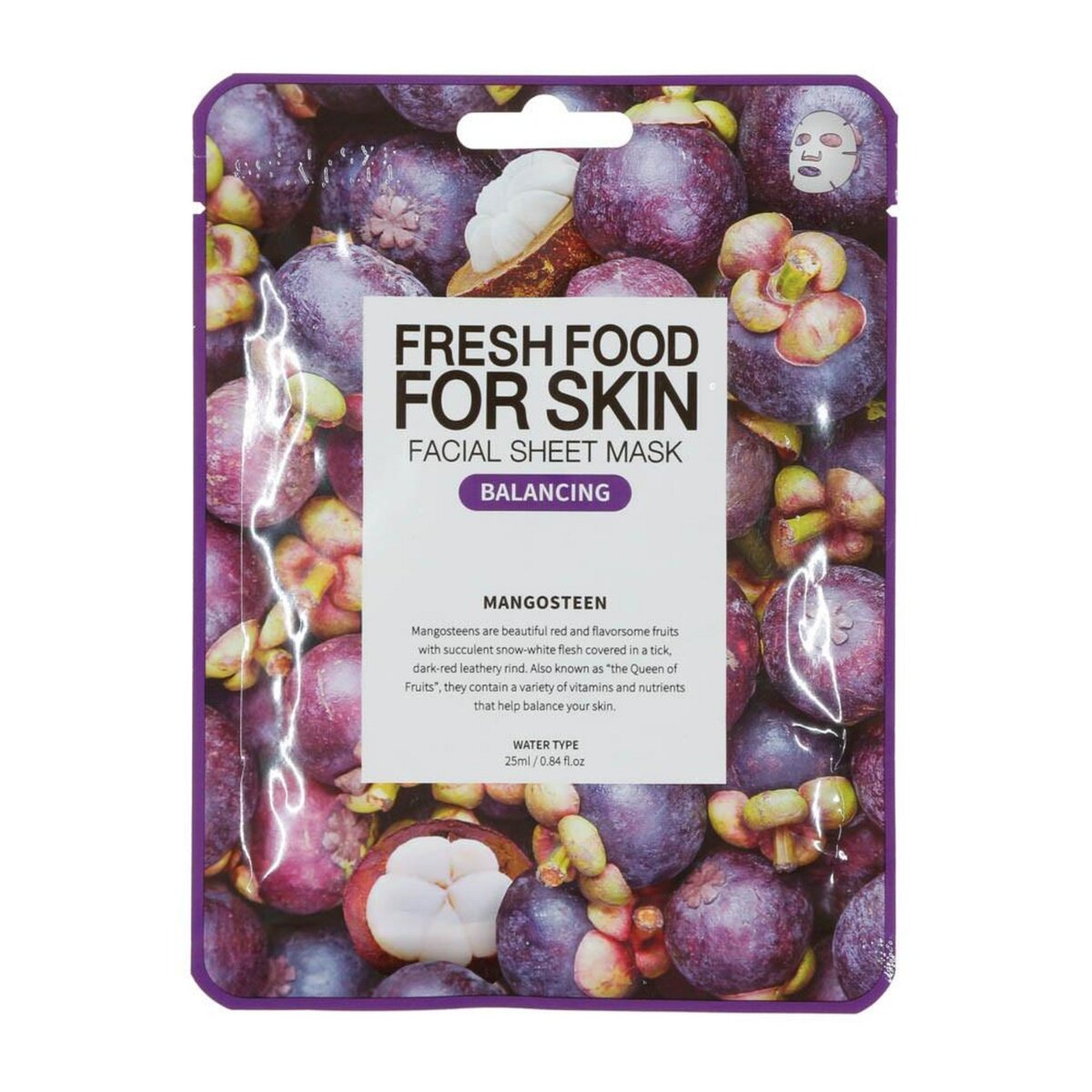  Masque en tissu à la Mangoustan Équilibrant Fresh Food Farm Skin
