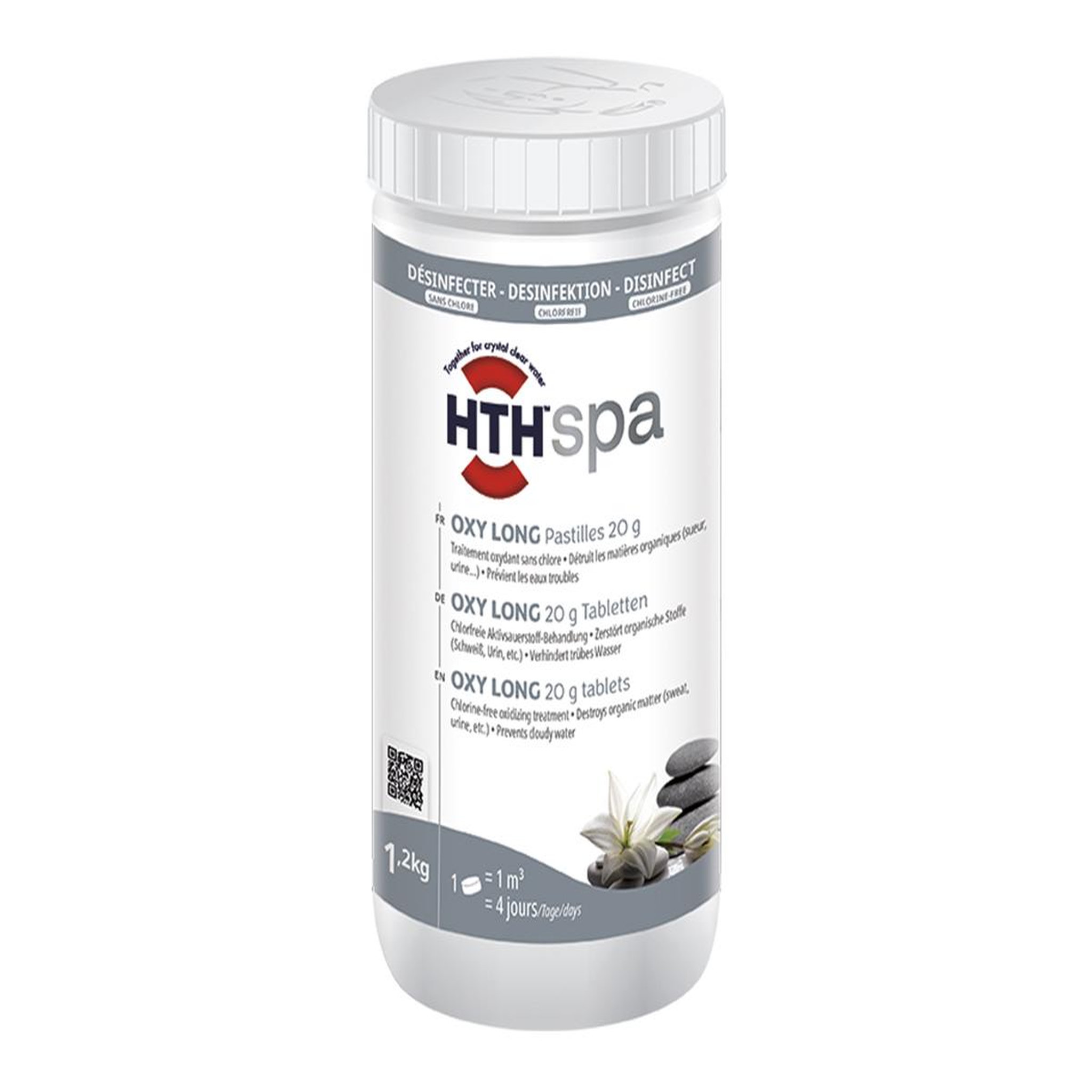 HTH Oxygène actif pastilles pour spa 1,2 kg - hth