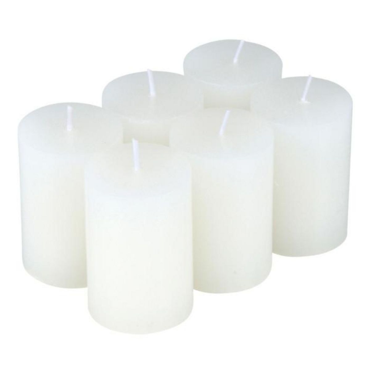 Paris Prix Lot de 6 Bougies  Votives  6cm Blanc