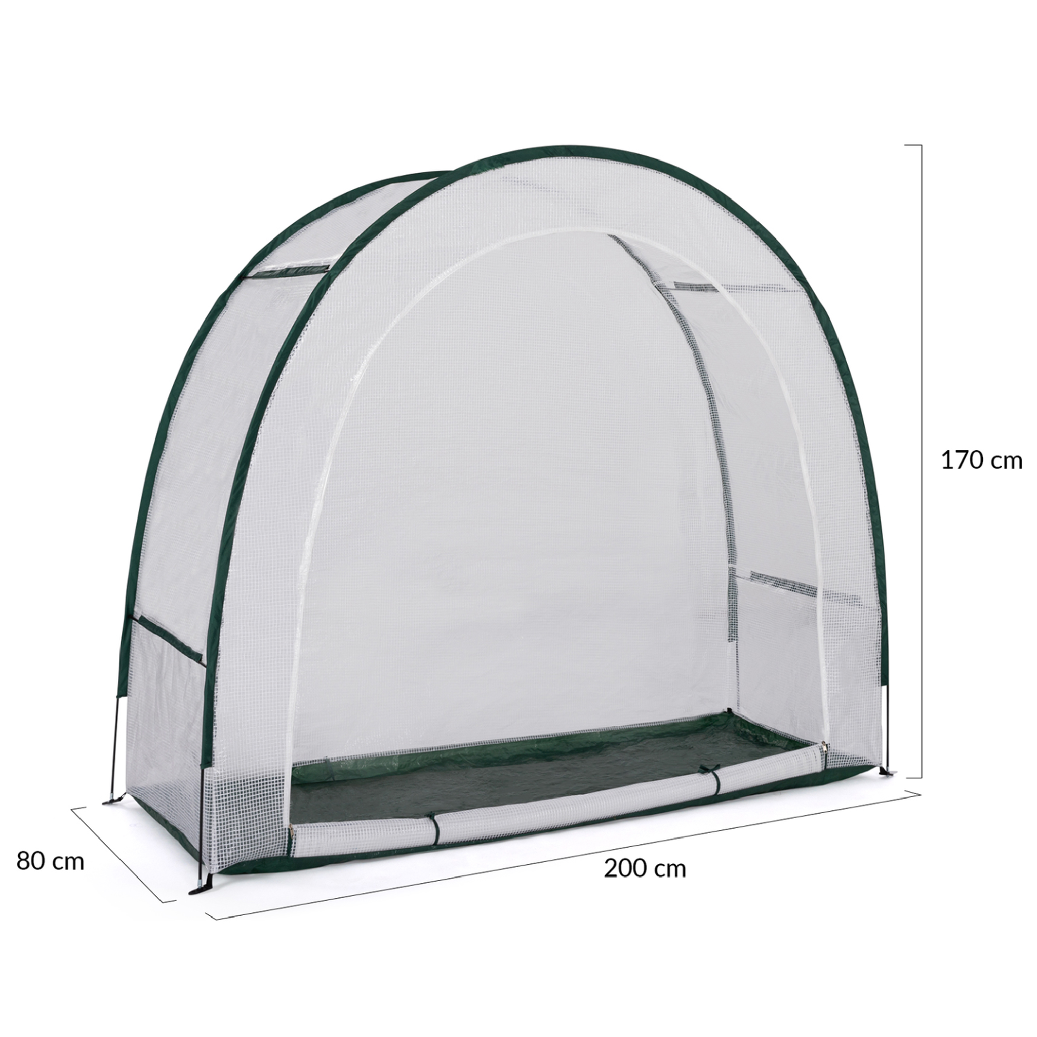 Voir la diapositive 4 : ID MARKET Serre d'hivernage demi lune 200 x 80 x 170 cm balcon et terrasse