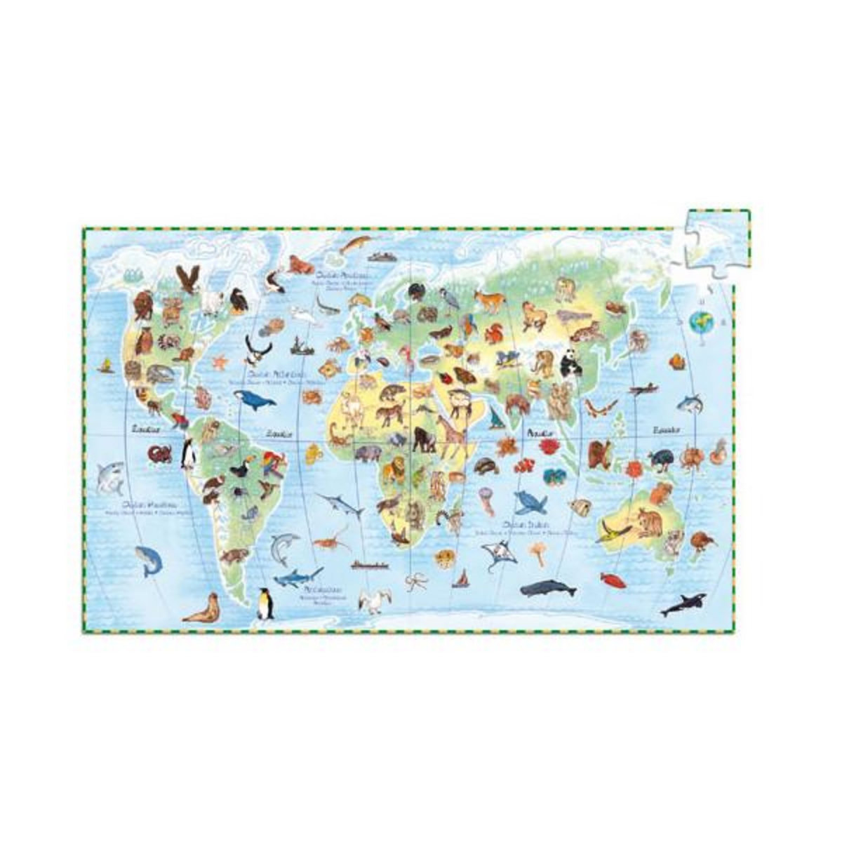 Djeco Puzzle Observation 100p Les animaux du monde
