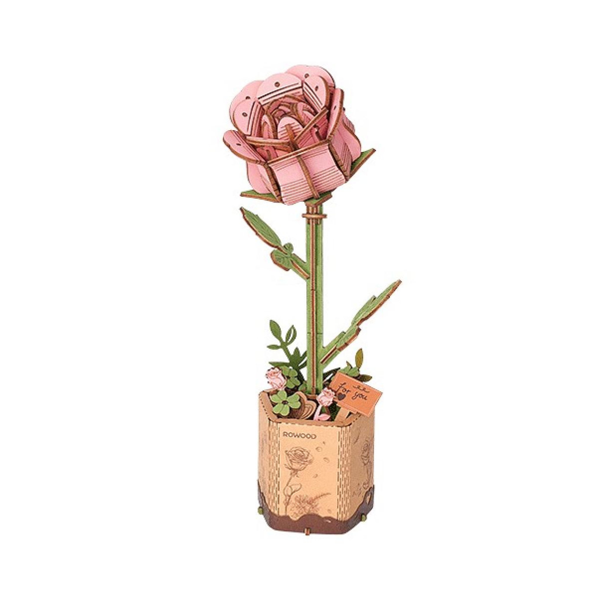 ROBOTIME Wooden Bloom Craft: La rose