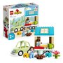 LEGO Duplo 10986 La maison familiale sur roues, Jouet Éducatif, avec Voiture, Briques
