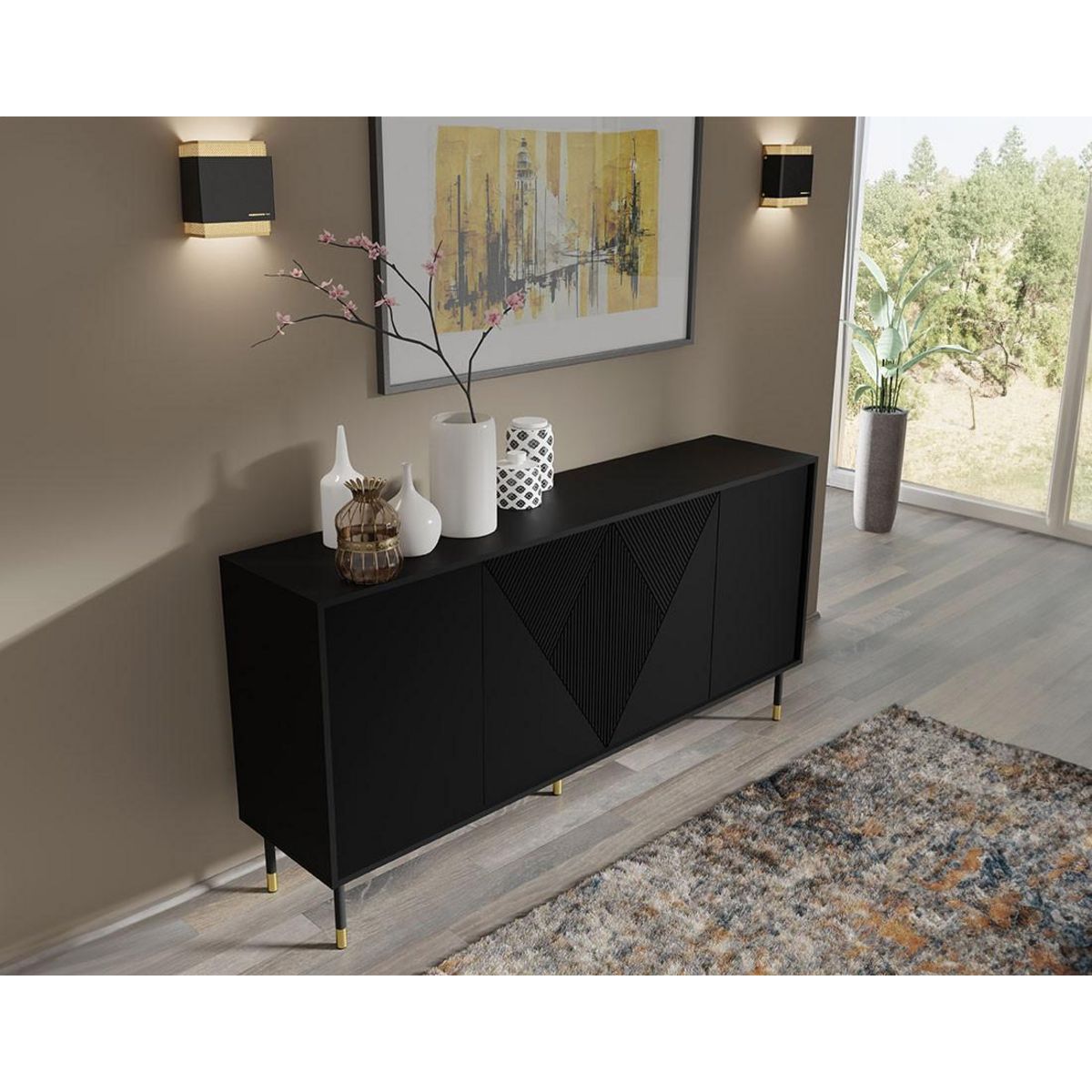 BEST MOBILIER Kirua - buffet bas - 180 cm