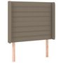 Voir la diapositive 2 : VIDAXL Tete de lit avec oreilles Taupe 103x16x118/128 cm Tissu
