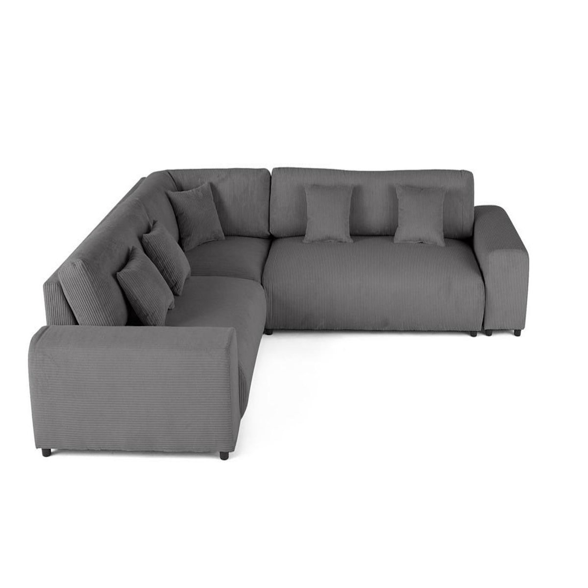 LISA DESIGN Garance - canapé modulable d'angle gauche - 5 places - en velours côtelé