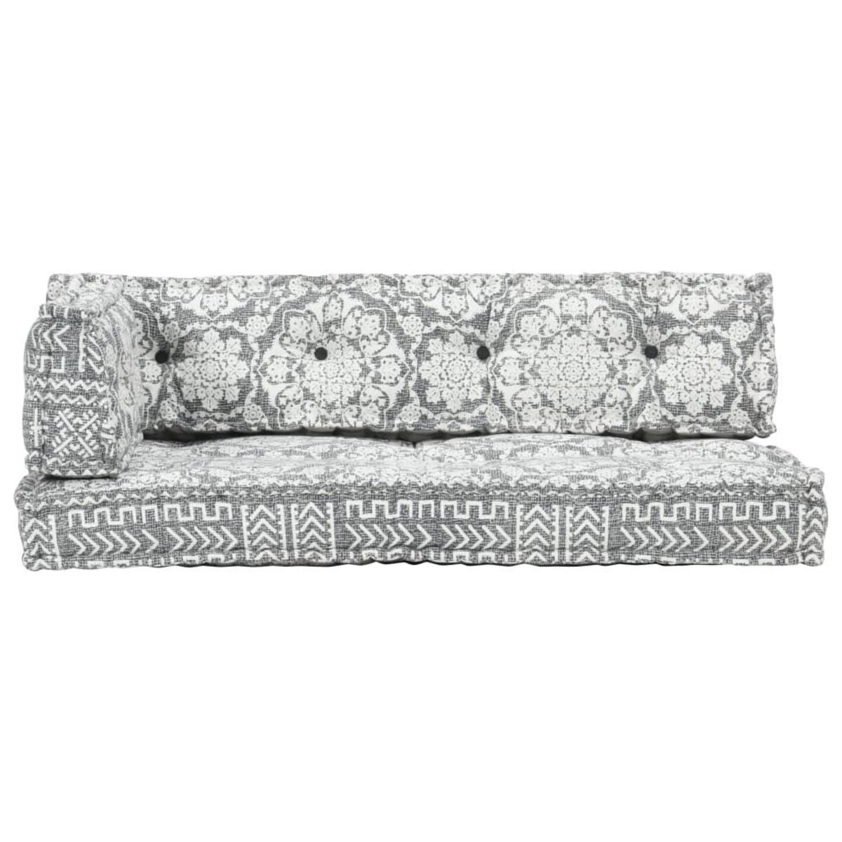 VIDAXL Coussin de canape palette Gris clair Tissu Patchwork