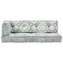 Voir la diapositive 2 : VIDAXL Coussin de canape palette Gris clair Tissu Patchwork