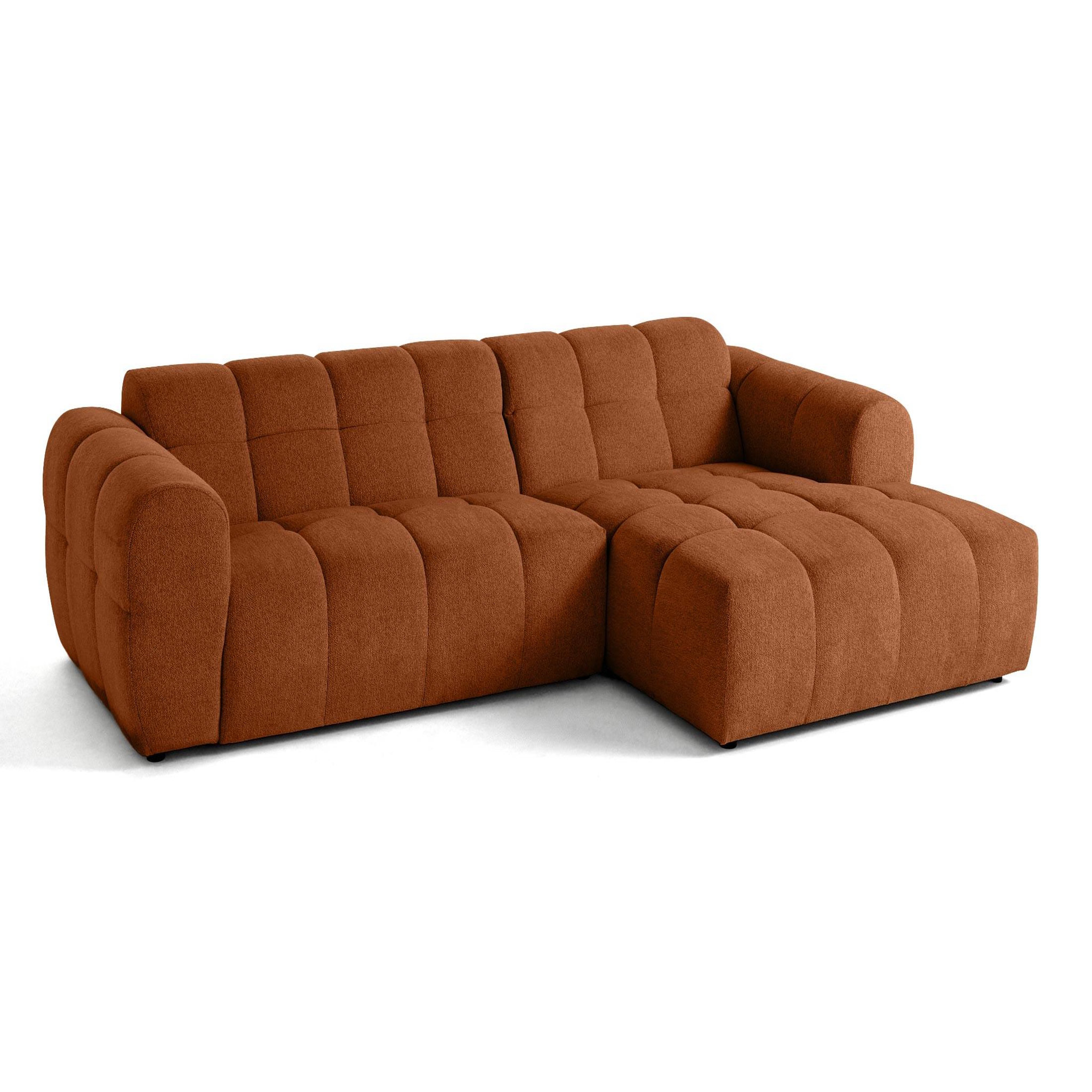 Voir la diapositive 4 : LISA DESIGN Ray - canapé d'angle droit - 4 places - en tissu texturé
