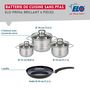 Voir la diapositive 2 : ELO Ensemble de 1 Poêle de cuisson 24 cm et 3 faitouts 12, 14 et 16 cm Elo Prima Brillant