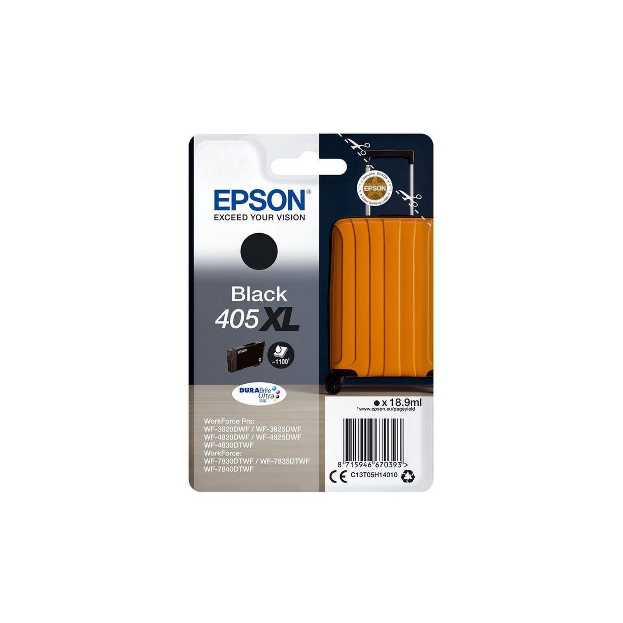 Epson Cartouche d'encre originale 405 xl haute capacité noire - c13t05h14010