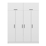 CONCEPT USINE Dressing avec étagères et penderie 15 espaces de stockage blanc FOCH