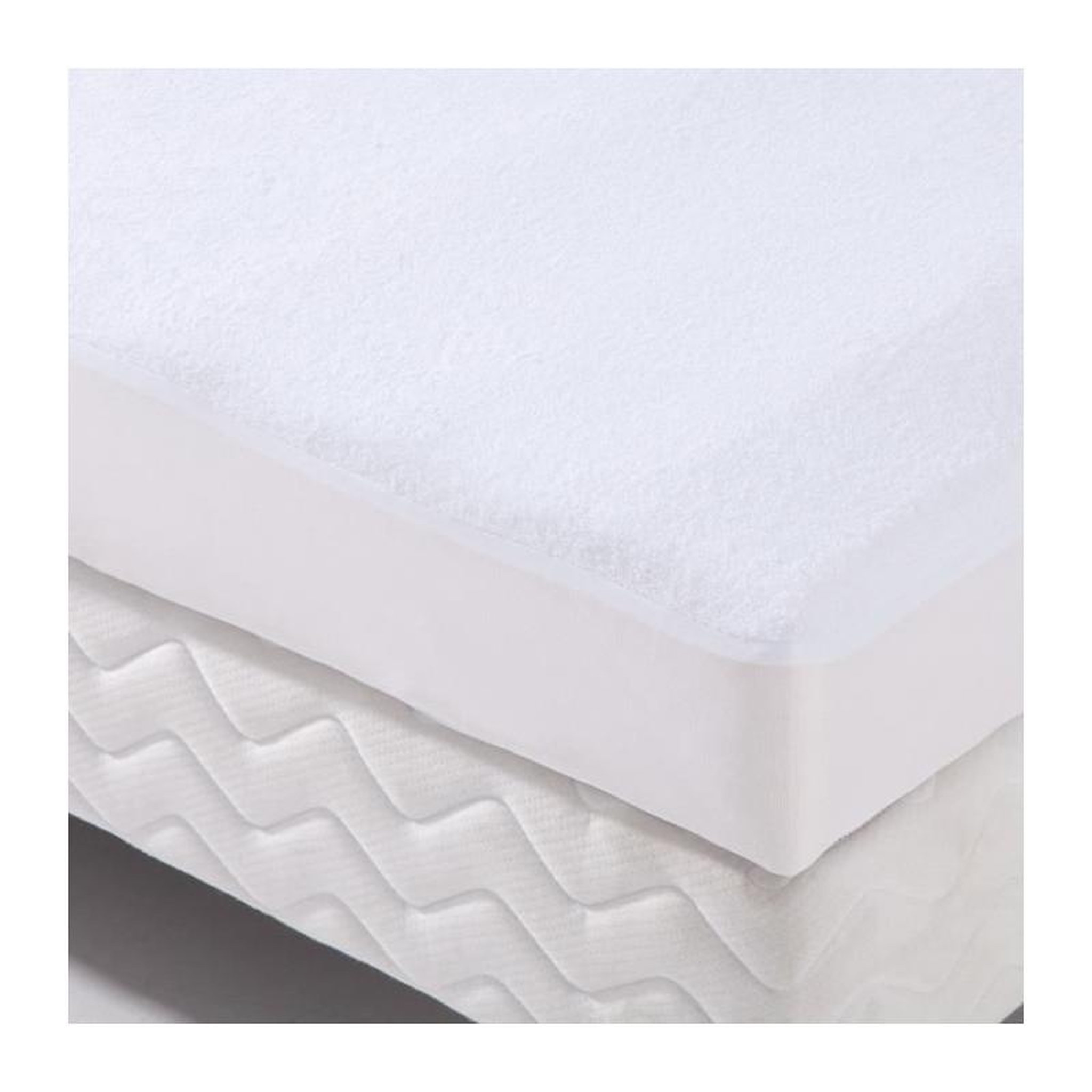 POYET MOTTE Alese forme housse impermeable Transalese eponge 100% coton - 90 x 200 cm - Blanc