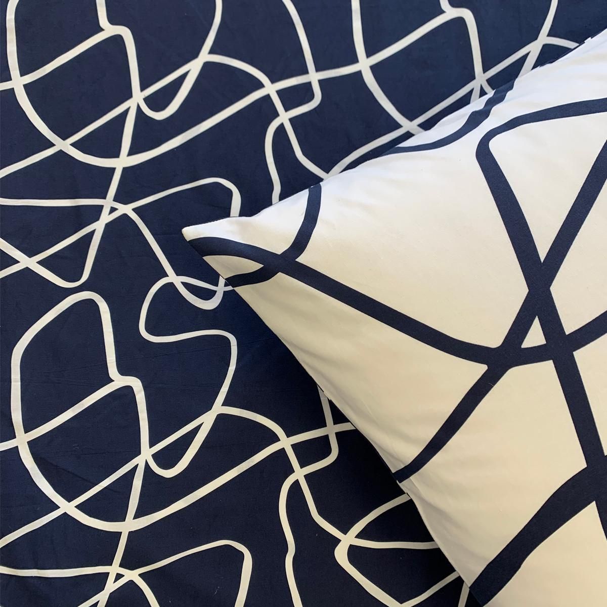 FUTURE HOME Parure de lit 2 personnes géométrique abstrait réversible