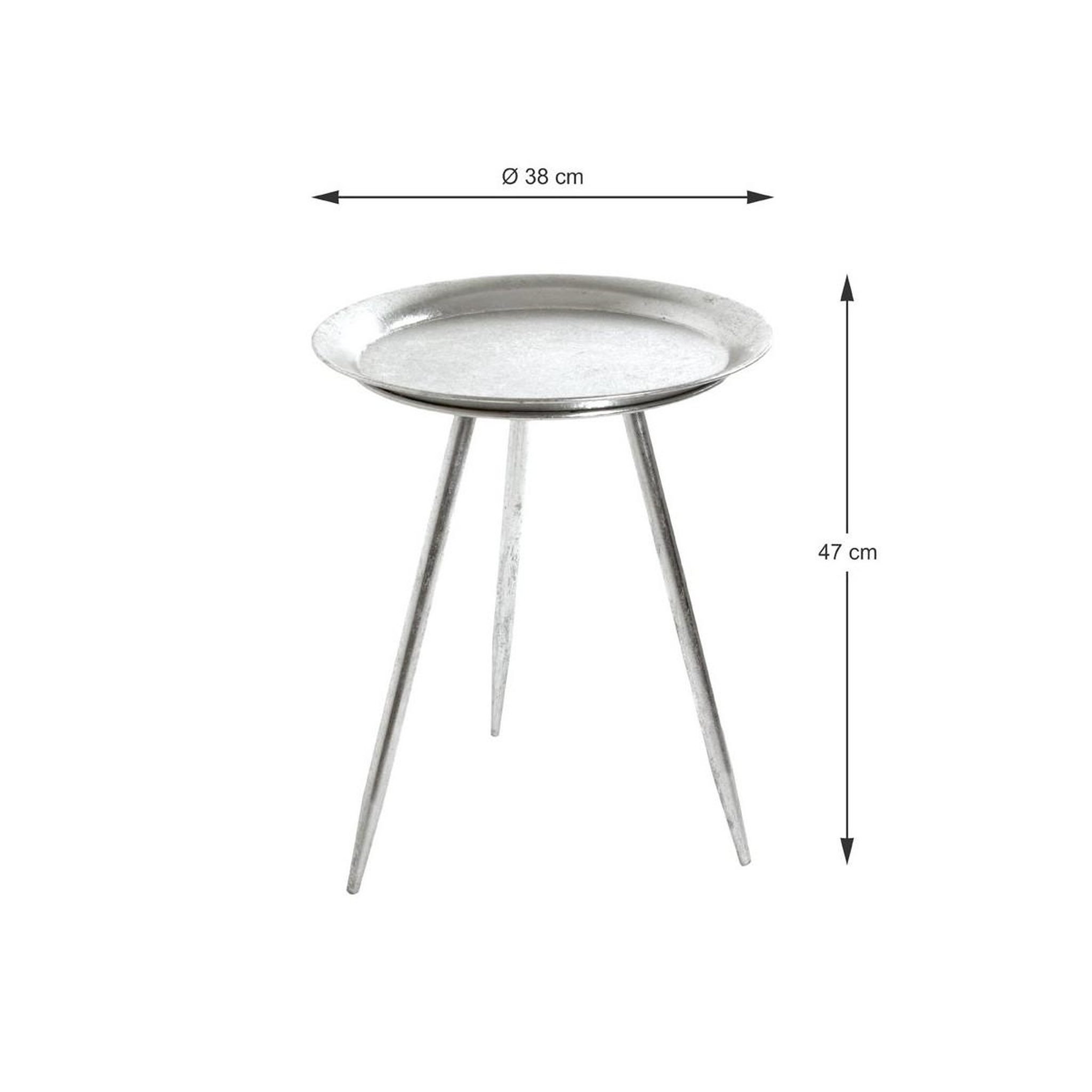 Voir la diapositive 3 : Paris Prix Table d'appoint design  matalo  47cm argent