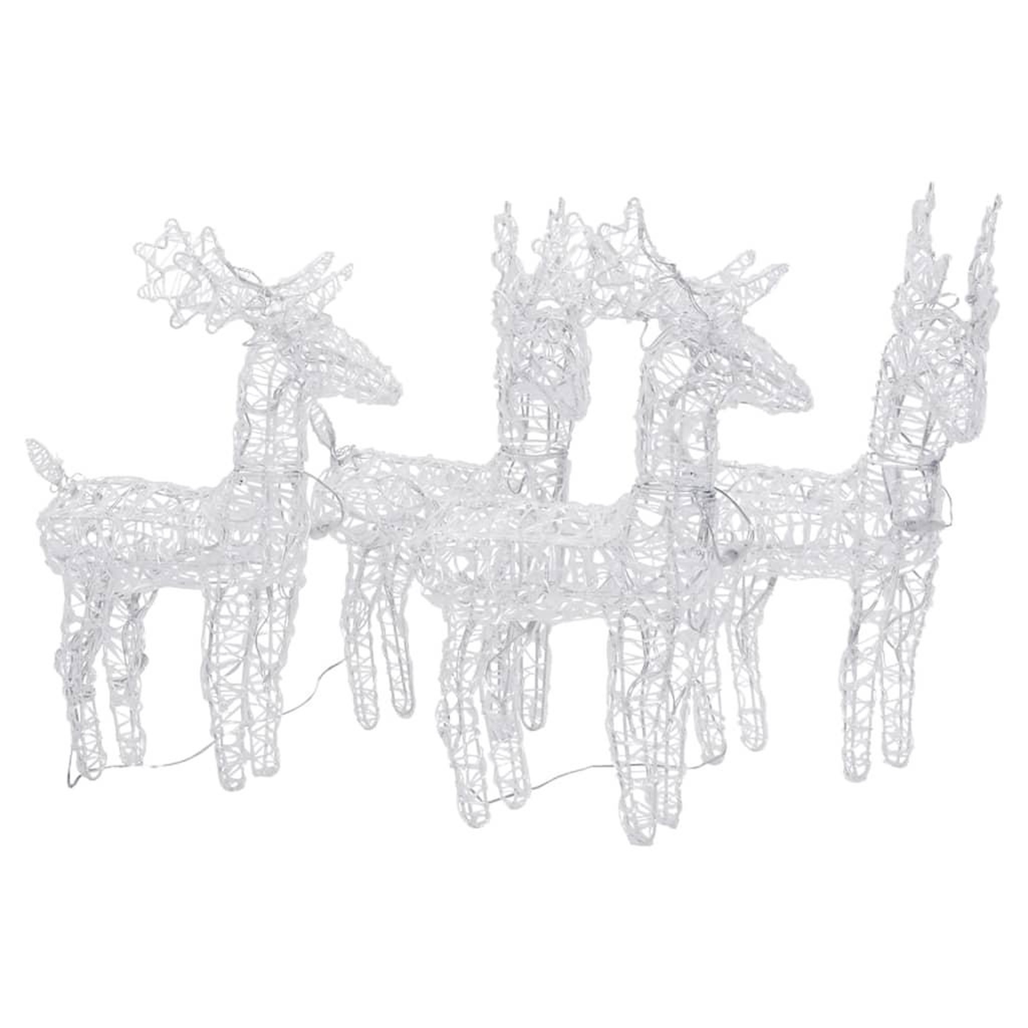 Voir la diapositive 3 : VIDAXL Rennes de noël 4 pcs 160 led multicolore acrylique