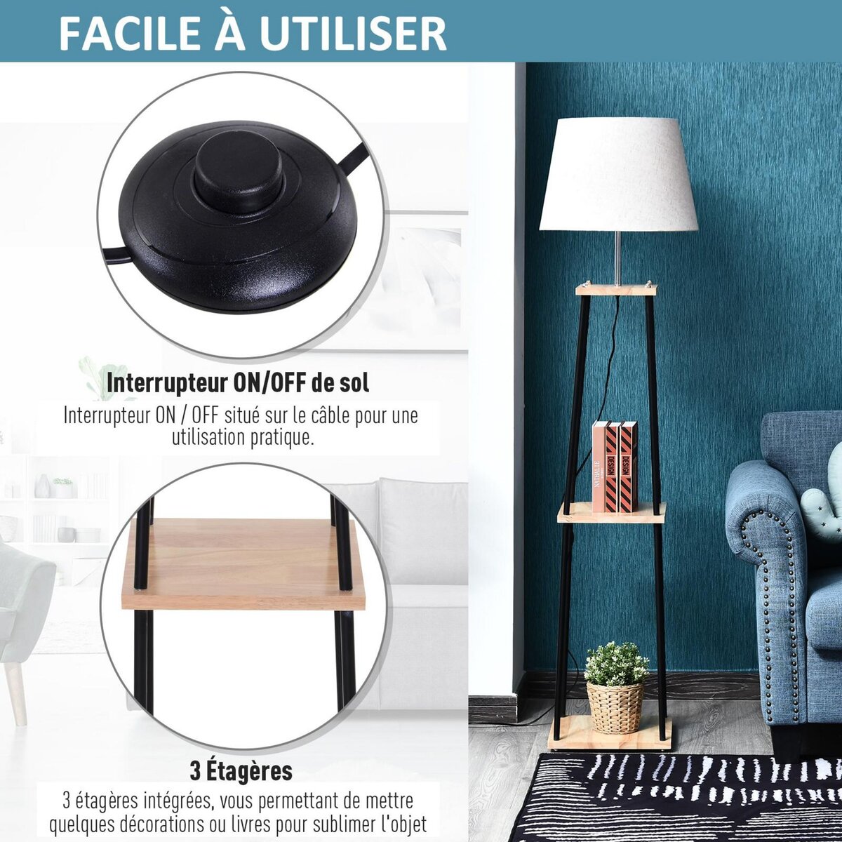 HOMCOM HOMCOM Fauteuil de bureau manager grand confort - dossier ergonomique à bascule - têtière - hauteur assise réglable - nylon revêtement synthétique noir