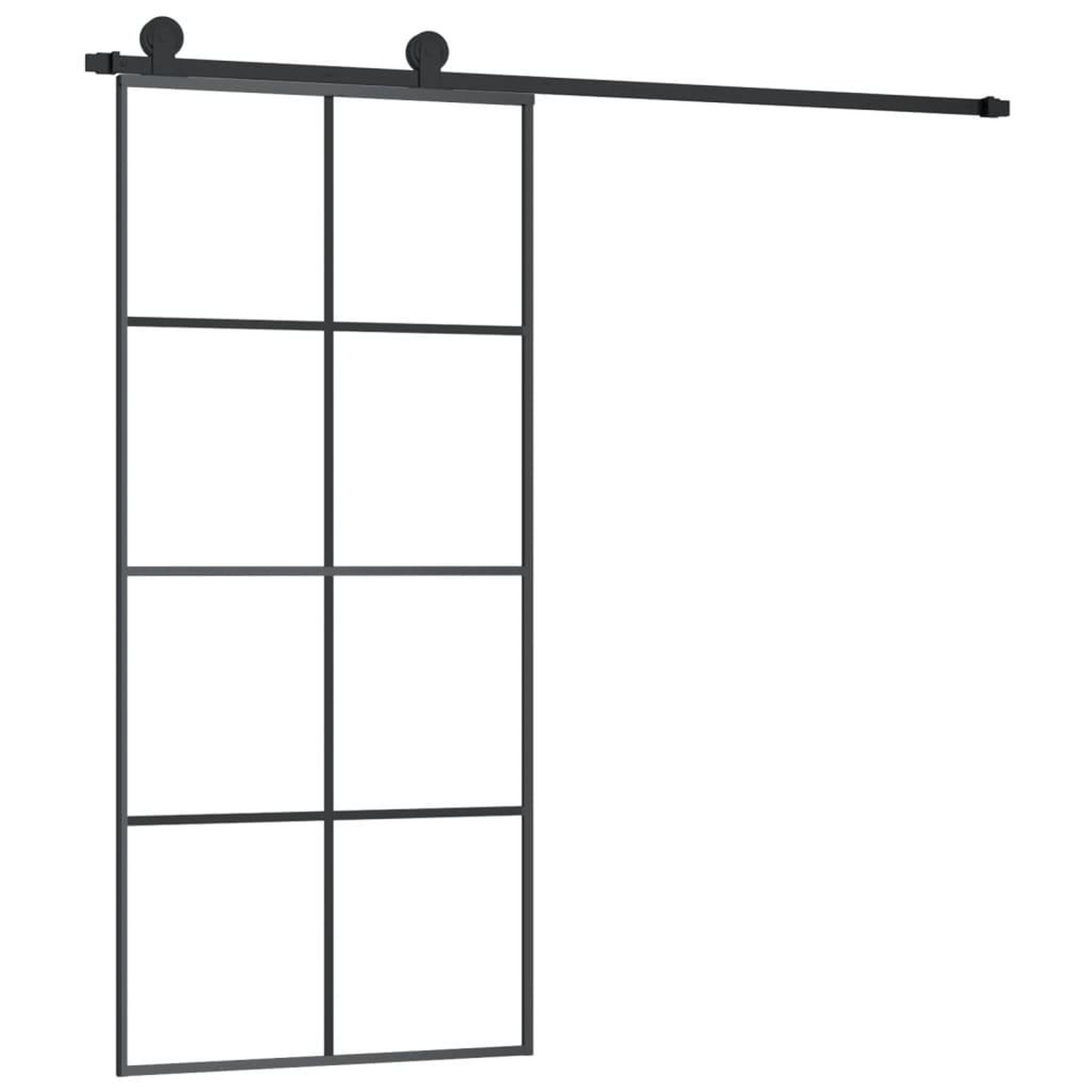 Voir la diapositive 2 : VIDAXL Porte coulissante avec kit de quincaillerie 90x205 cm Verre ESG