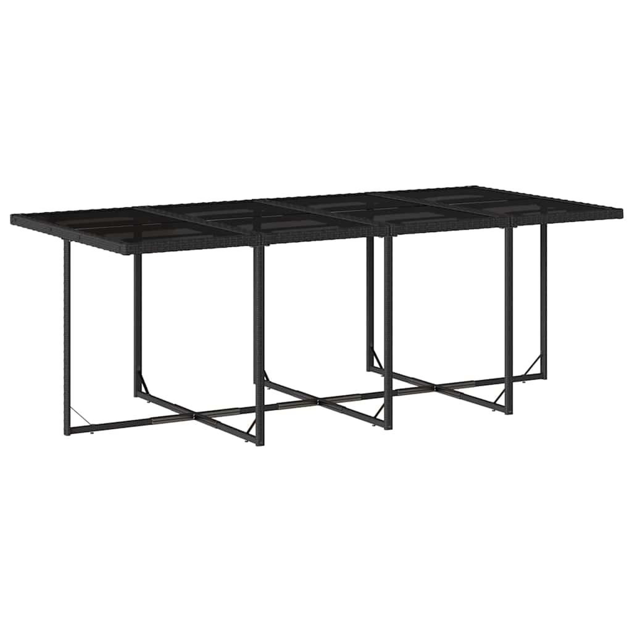 Voir la diapositive 3 : VIDAXL Ensemble a manger de jardin 13 pcs coussins noir resine tressee
