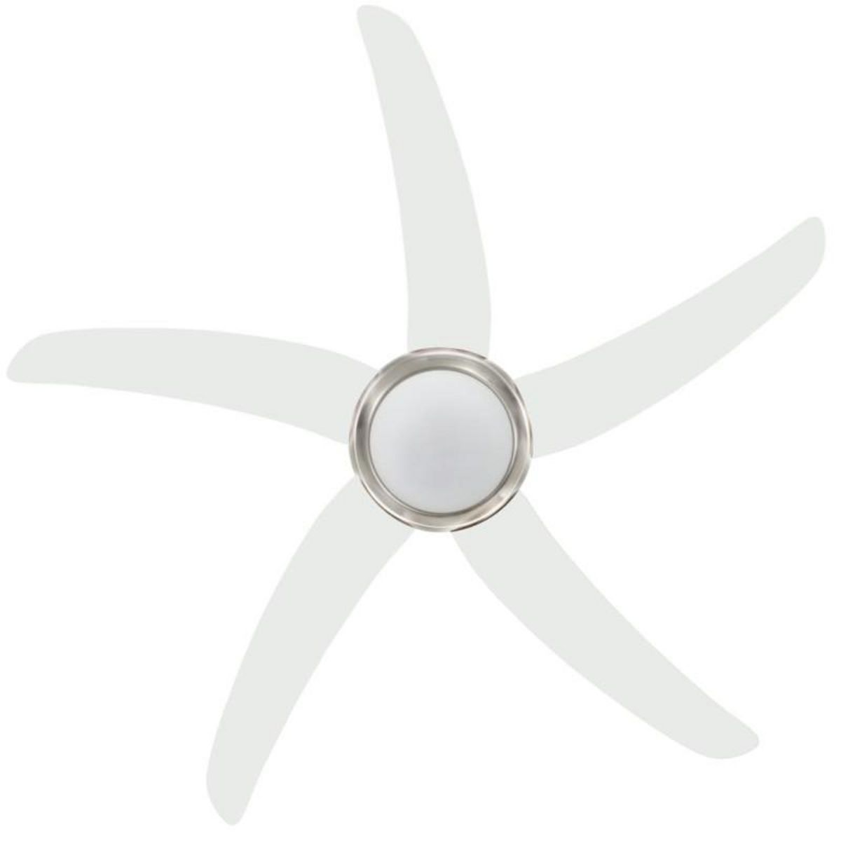 VIDAXL Ventilateur de plafond orné avec lampe 128 cm Blanc