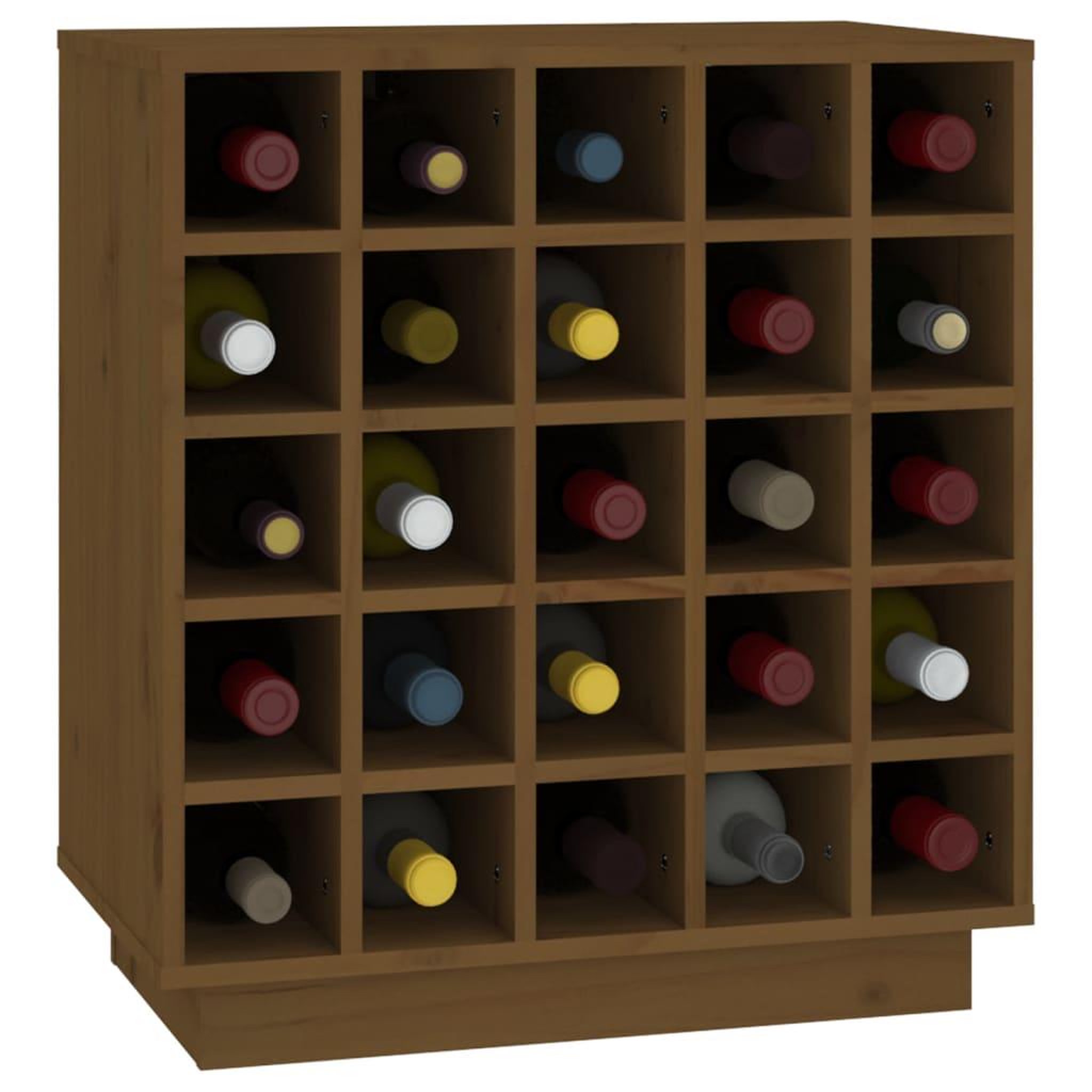 Voir la diapositive 4 : VIDAXL Armoire a vin Marron miel 55,5x34x61 cm Bois de pin massif