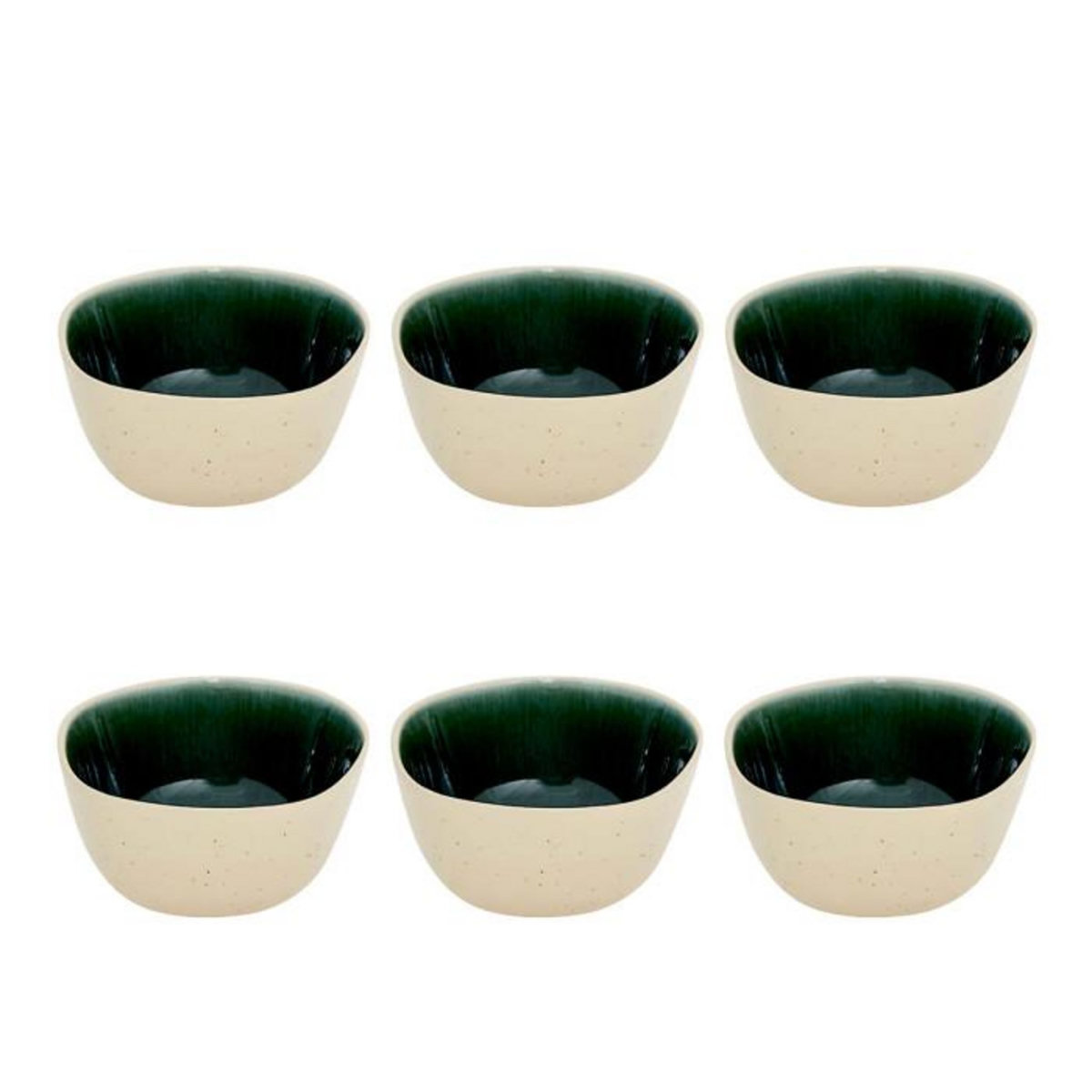 SECRET DE GOURMET Lot de 6 Coupelles en Faïence  Wonja  11cm Vert