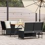 Voir la diapositive 1 : VIDAXL Salon de jardin 3 pcs avec coussins noir resine tressee