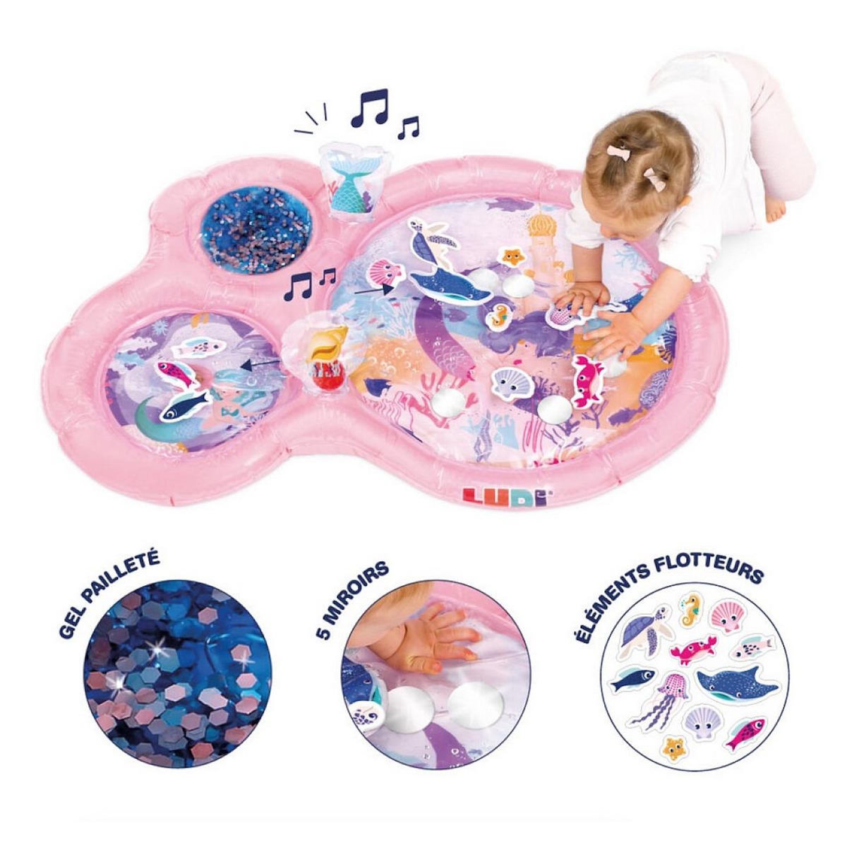 LUDI Tapis d eau d eveil - Sirene
