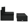 Voir la diapositive 2 : VIDAXL Salon de jardin 2 pcs Resine tressee Noir