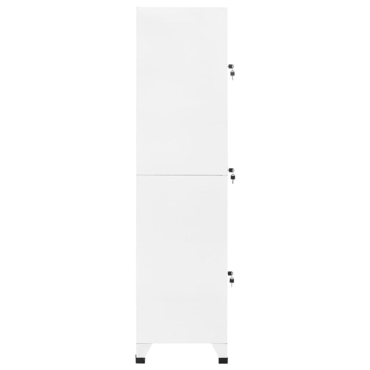 VIDAXL Armoire a casiers Blanc 38x45x180 cm Acier