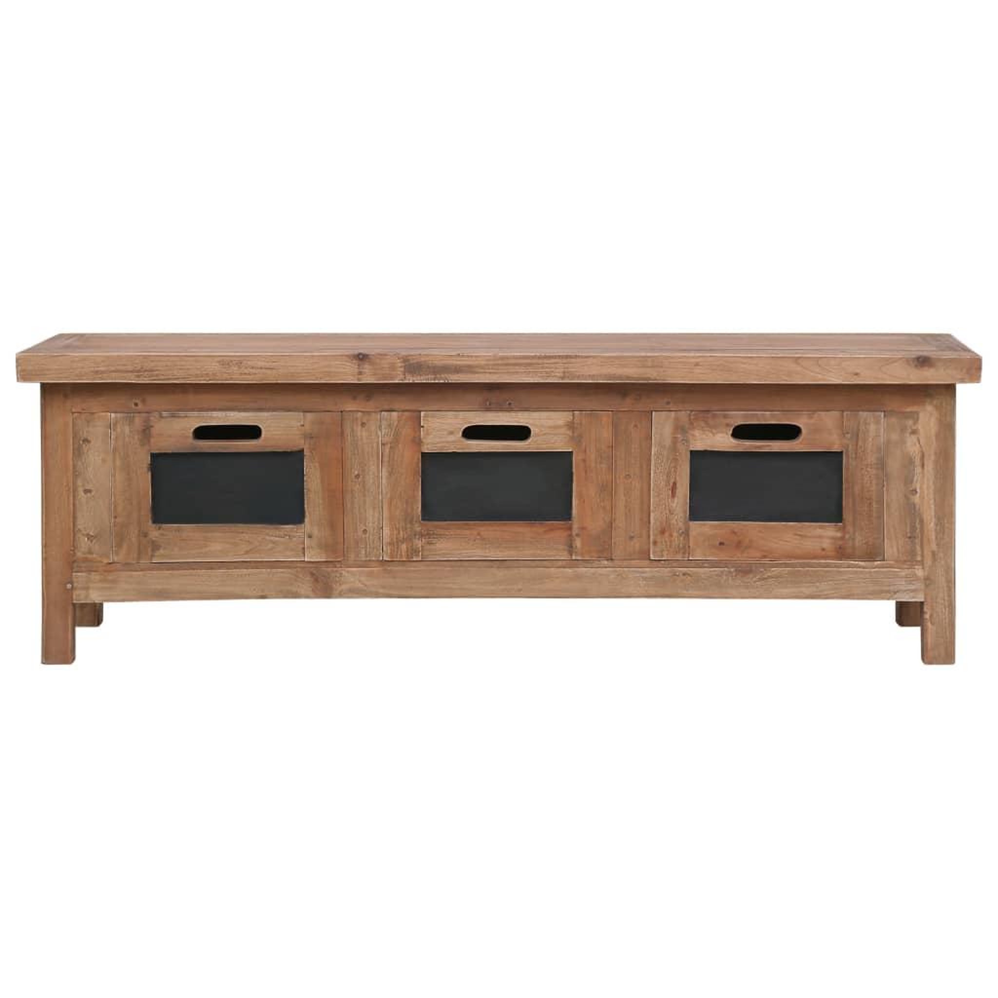 Voir la diapositive 3 : VIDAXL Meuble tv avec 3 tiroirs 120x30x40 cm bois d'acajou massif