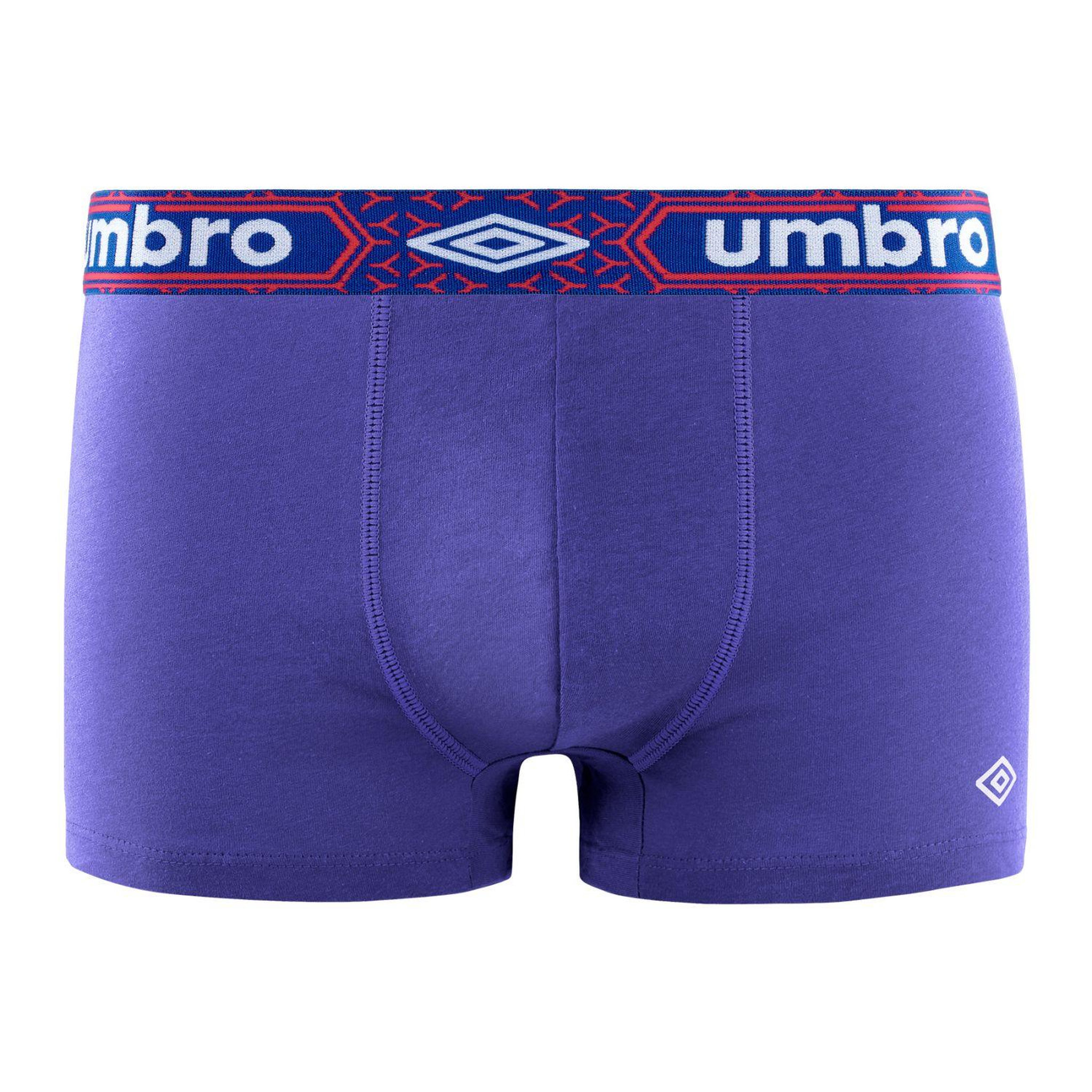 Voir la diapositive 3 : UMBRO Lot de 4 Boxers coton homme uni ceinture
