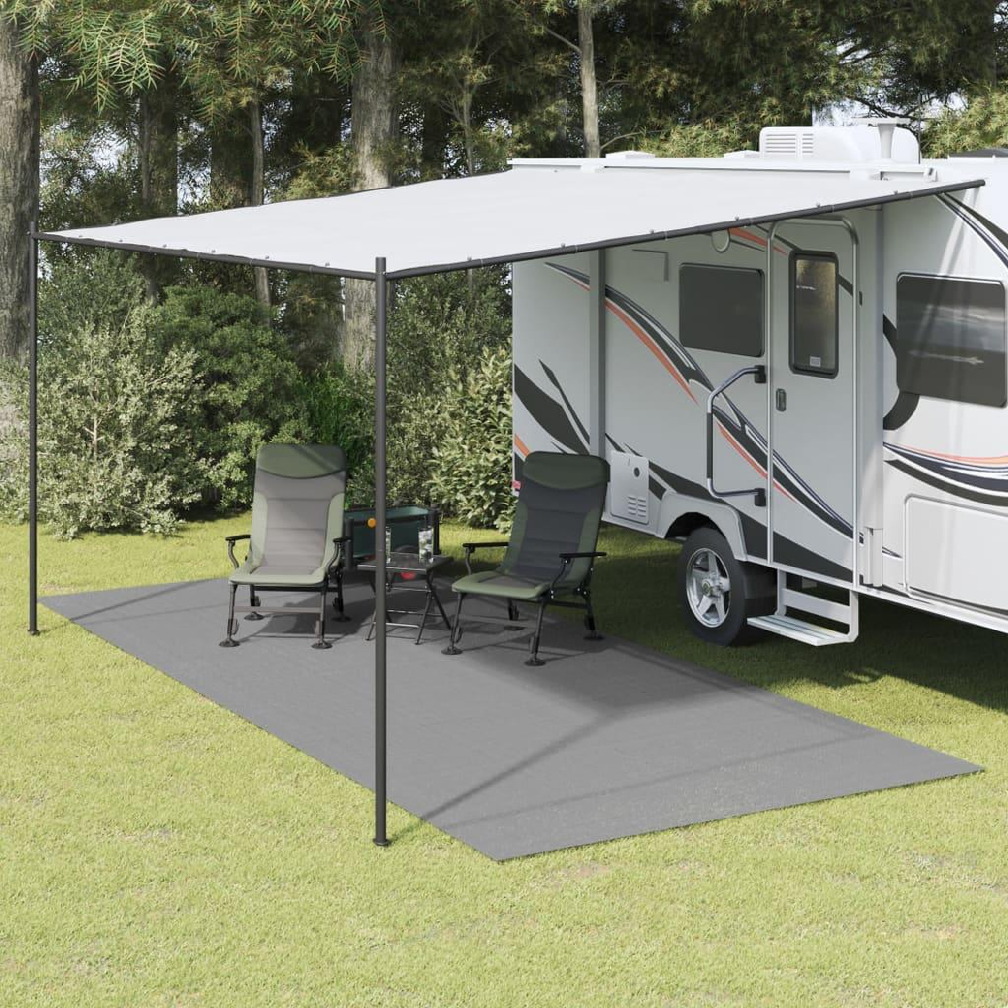 VIDAXL Tapis de tente anthracite 5,5x2,5 m