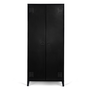 Voir la diapositive 3 : ID MARKET Armoire vestiaire penderie ESTER 2 portes métal noir design industriel