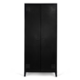 Voir la diapositive 3 : ID MARKET Armoire vestiaire penderie ESTER 2 portes métal noir design industriel